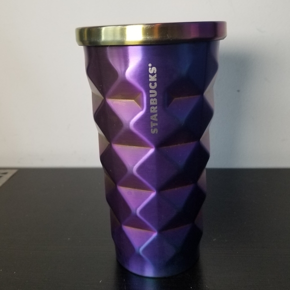 Starbucks Kitchen Starbucks Oil Slick Purple Pineapple 6 Oz Metal